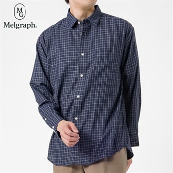 Melgraph.(メルグラフ) チェック長袖シャツ メンズ(コイアオ-M)