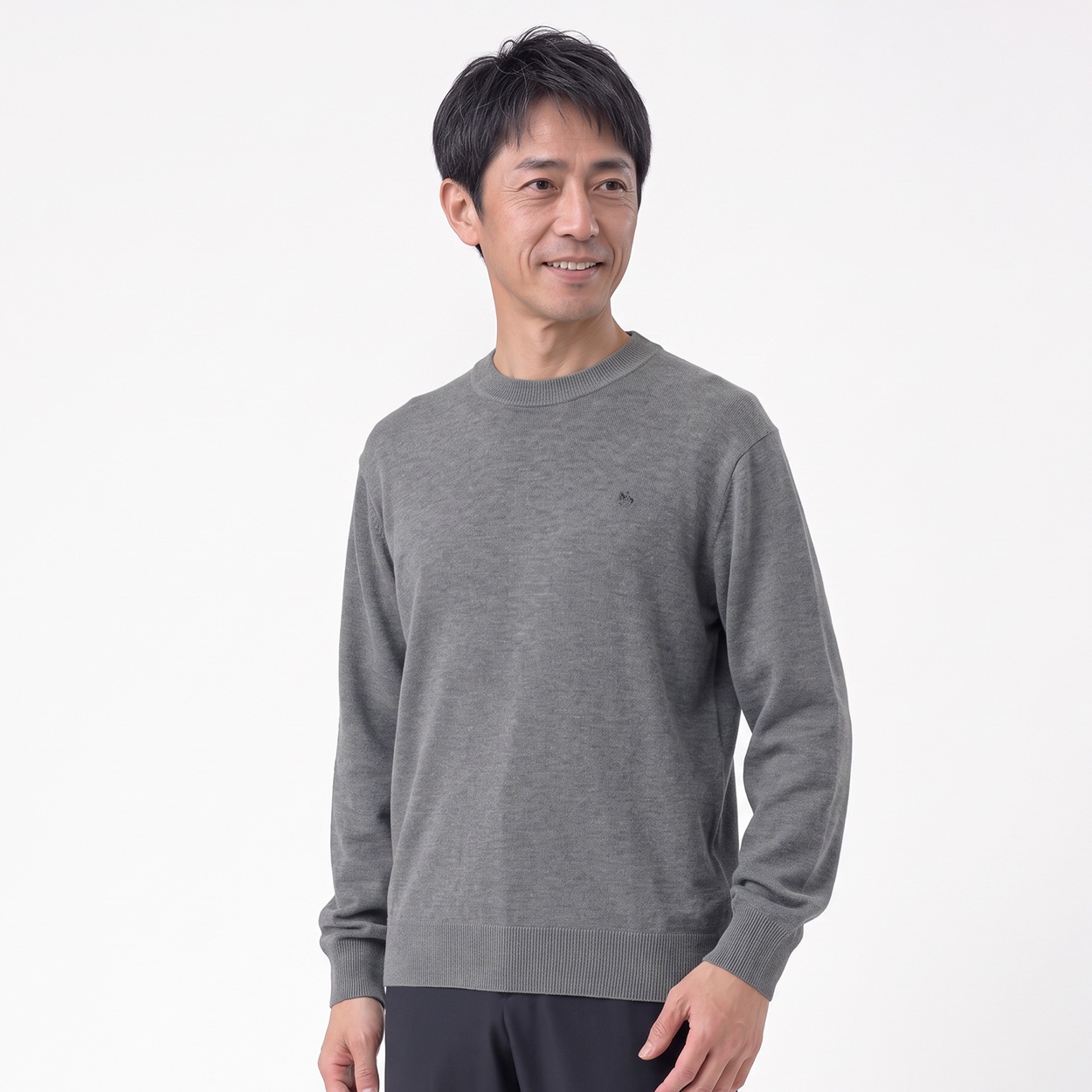 POLO BCS 天竺クルーセーター メンズ(ウスクロ-M)