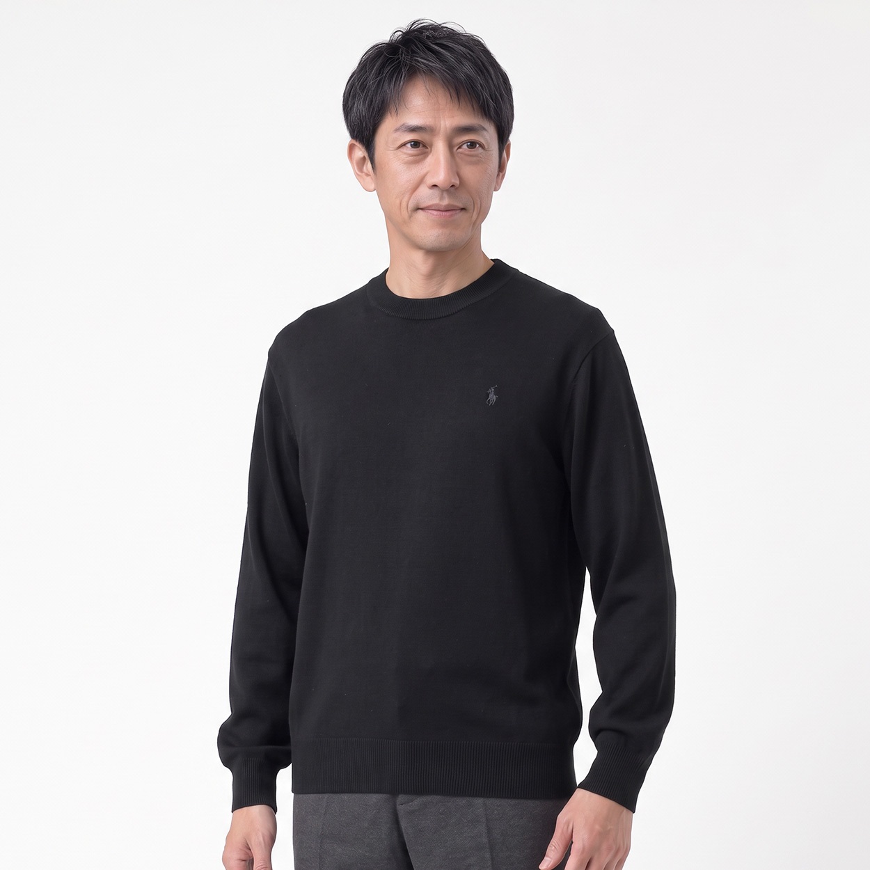 POLO BCS 天竺クルーセーター メンズ(クロ-M)