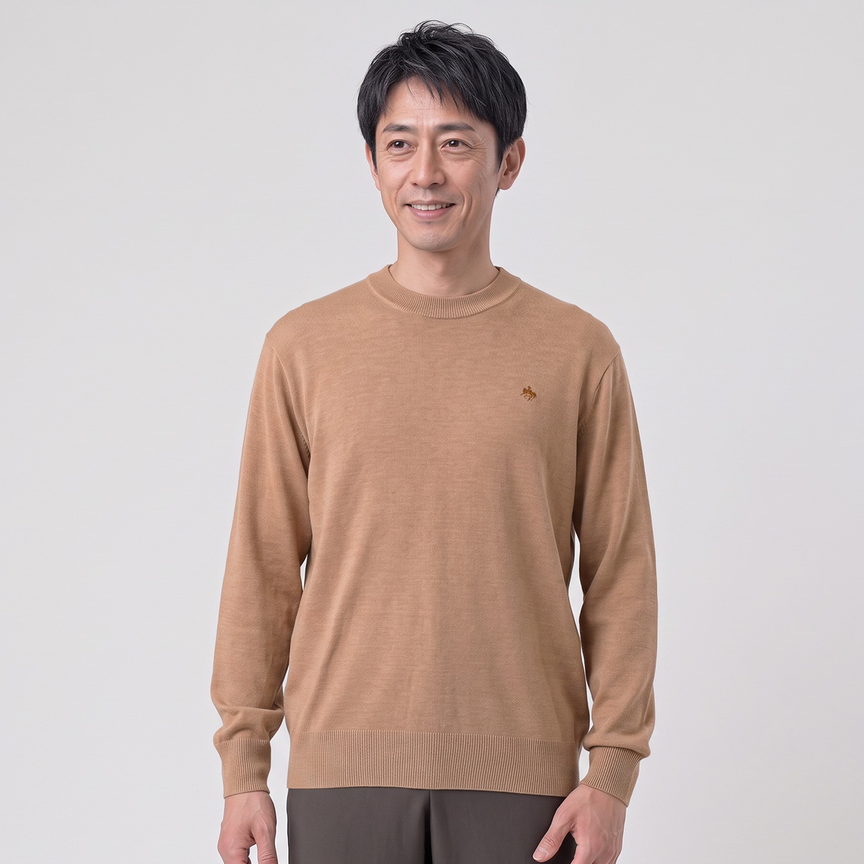 POLO BCS 天竺クルーセーター メンズ(キイロ-M)