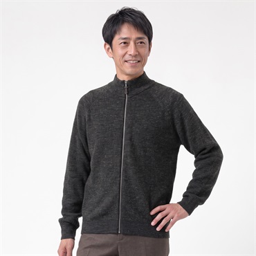 POLO BCS 畦フルジップセーター メンズ(チャコ－ルグレ－-M)