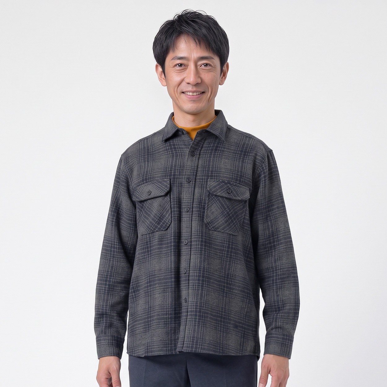 POLO BCS チェックシャツアウター メンズ(ウスクロ-XL)