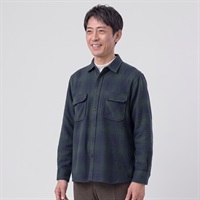 POLO BCS チェックシャツアウター メンズ(ミドリ-M)