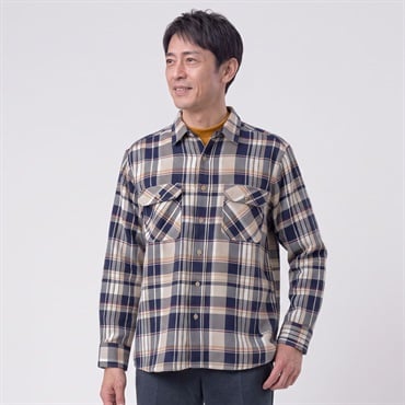 POLO BCS チェックシャツアウター メンズ(コイアオ-M)