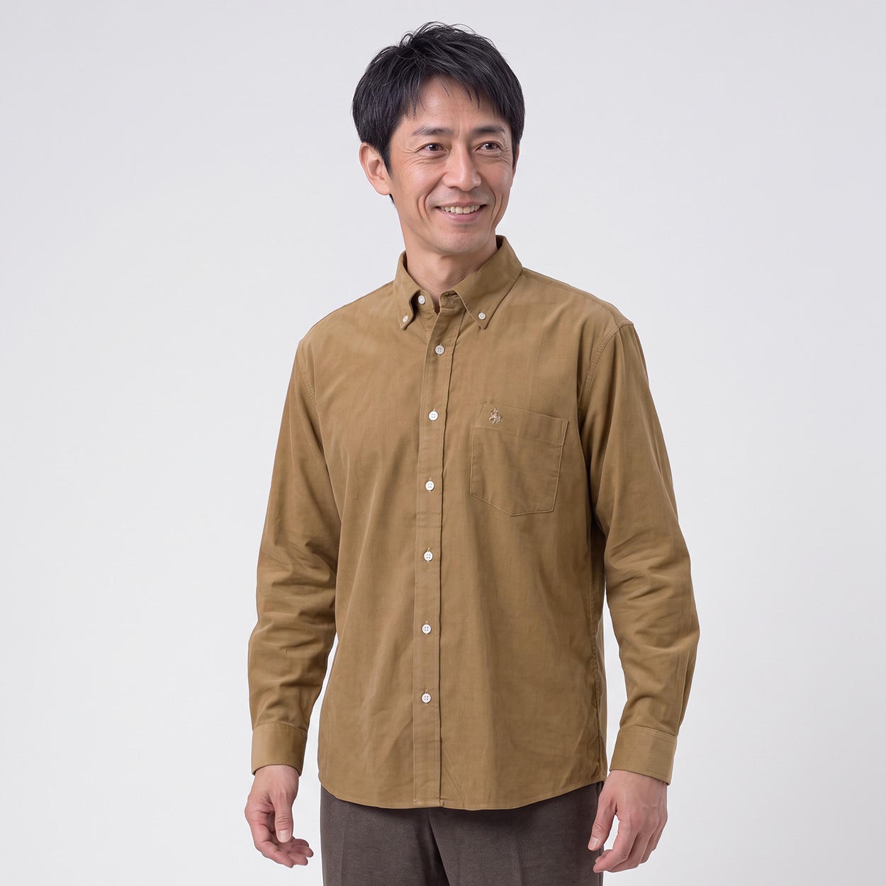 POLO BCS コーデュロイシャツ メンズ(ウスチャ-M)