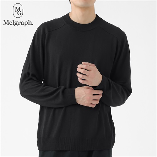Melgraph.(メルグラフ) モックネックセーター メンズ(クロ-M)