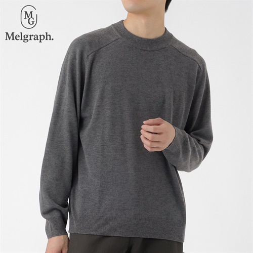 Melgraph.(メルグラフ) モックネックセーター メンズ(チャコ－ルグレ－-M)