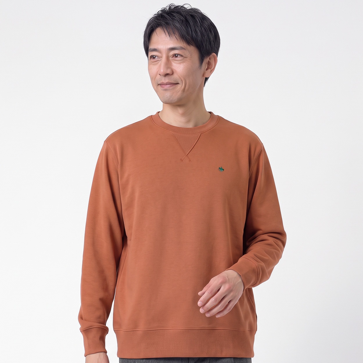 POLOBCS 裏シャギークルートレーナー メンズ(ダイダイ-XL)