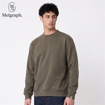 Melgraph.(メルグラフ) 裏起毛クルートレーナー メンズ(ミドリ-M)