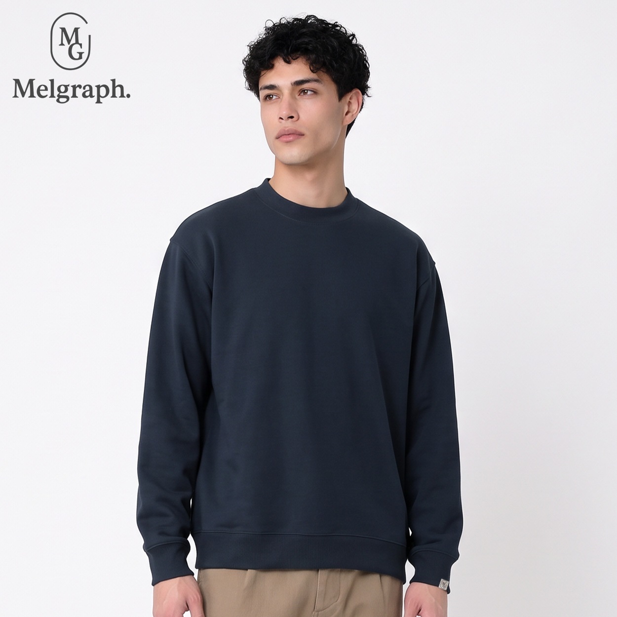 Melgraph.(メルグラフ) 裏起毛クルートレーナー メンズ(コイアオ-L)