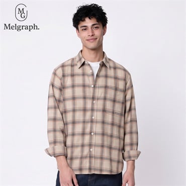 Melgraph.(メルグラフ) チェックネルシャツ メンズ(ウスチャ-M)