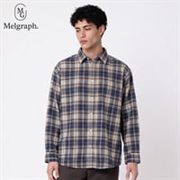 Melgraph.(メルグラフ) チェックネルシャツ メンズ(アオ-M)