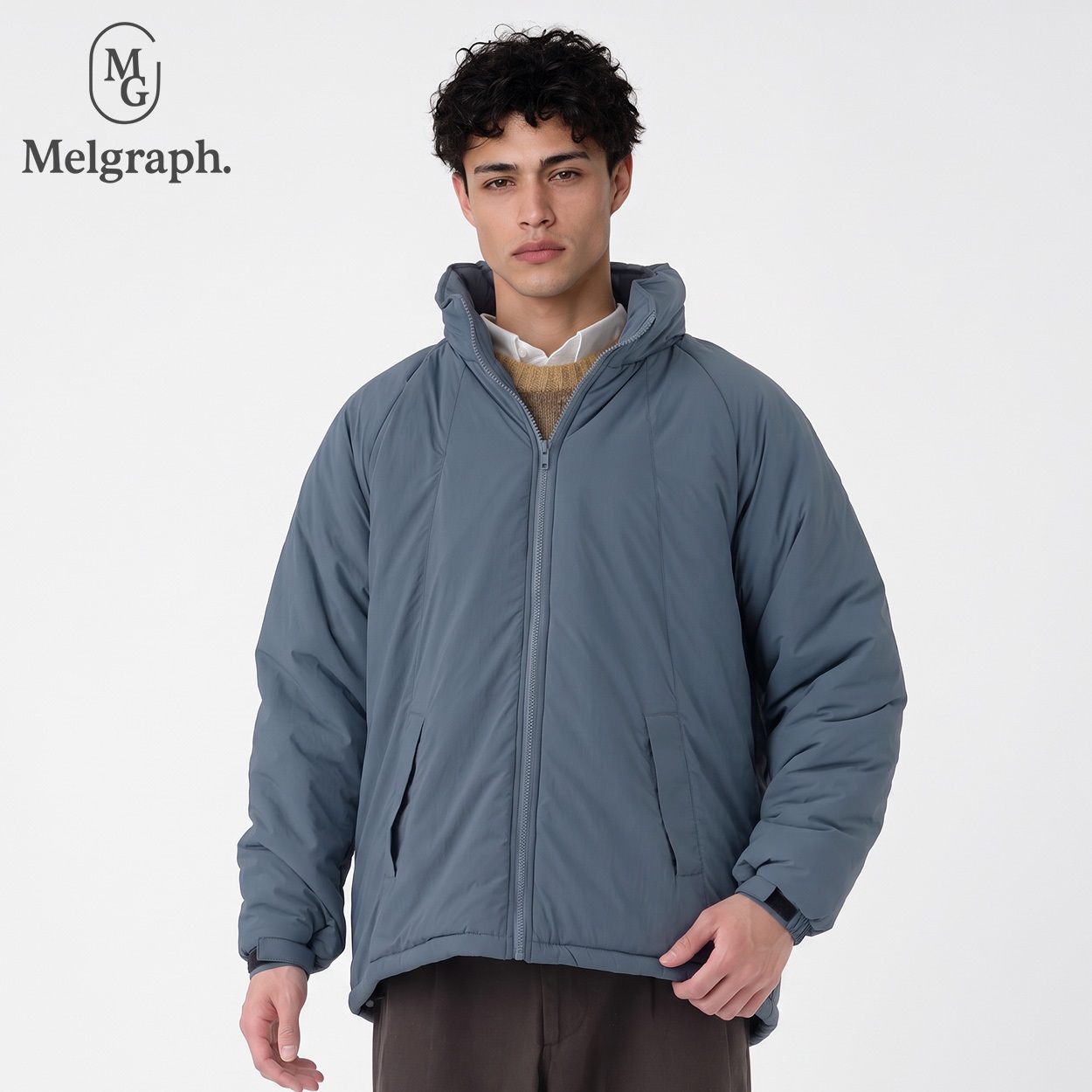 Melgraph.(メルグラフ) 中綿ブルゾン メンズ(アオ-L)