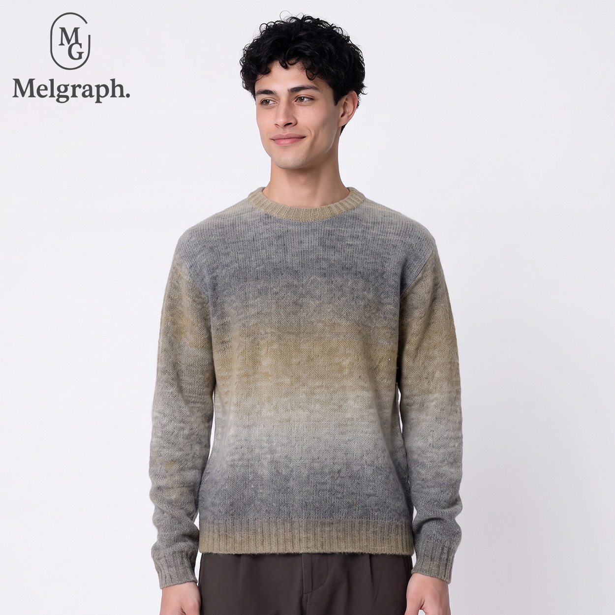 Melgraph.(メルグラフ) グラデーションセーター メンズ(ウスチャ-M)