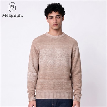 Melgraph.(メルグラフ) グラデーションセーター メンズ(チャ-M)