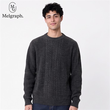 Melgraph.(メルグラフ) モックネックセーター メンズ(チャコ－ルグレ－-M)