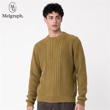 Melgraph.(メルグラフ) モックネックセーター メンズ(ミドリ-M)