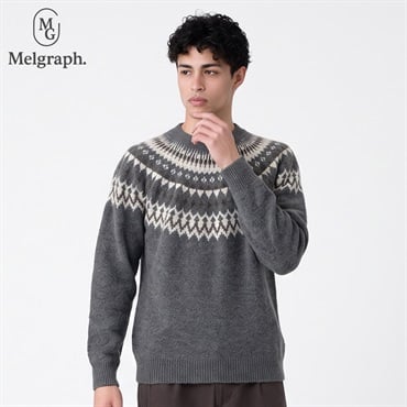 Melgraph.(メルグラフ) 球心柄セーター メンズ(チャコ－ルグレ－-M)