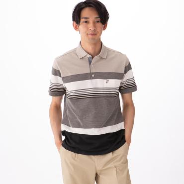 半袖ポロシャツ グラデーションボーダー MACBETH JEANS COMPANY