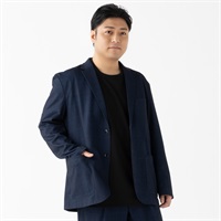 大きいサイズ なめらかテーラージャケット メンズ GREATESS(グレイテス)(アオ-3L)
