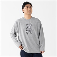 大きいサイズ MACBETH 長袖プリントTシャツ メンズ GREATESS(グレイテス)(ウスクロ-3L)