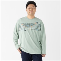大きいサイズ MACBETH 長袖プリントTシャツ メンズ GREATESS(グレイテス)(ウスミドリ-3L)