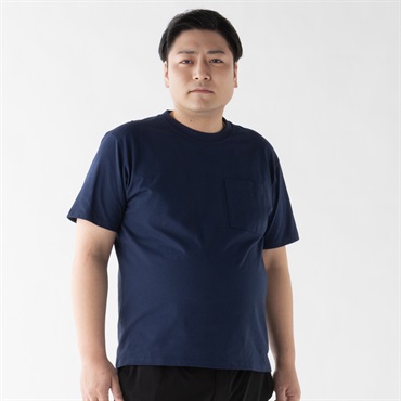 コットン無地クルーネック半袖Tシャツ メンズ(コイアオ-2L)