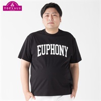 大きいサイズ PFC 天竺クルーネック 半袖Tシャツ メンズ(クロ-3L)