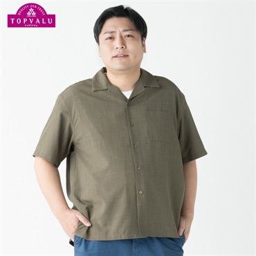 ジョーゼット開襟半袖シャツ メンズ
