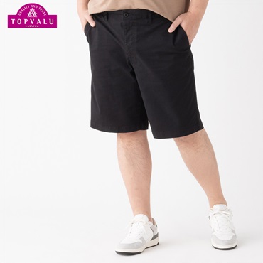 ストレッチチノショートパンツ メンズ(クロ-3L)