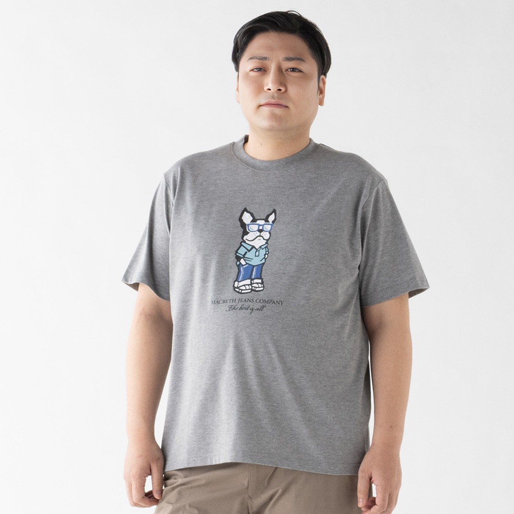 大きいサイズ MACBETH（マクベス）半袖プリントTシャツ メンズ(ウスクロ-3L)