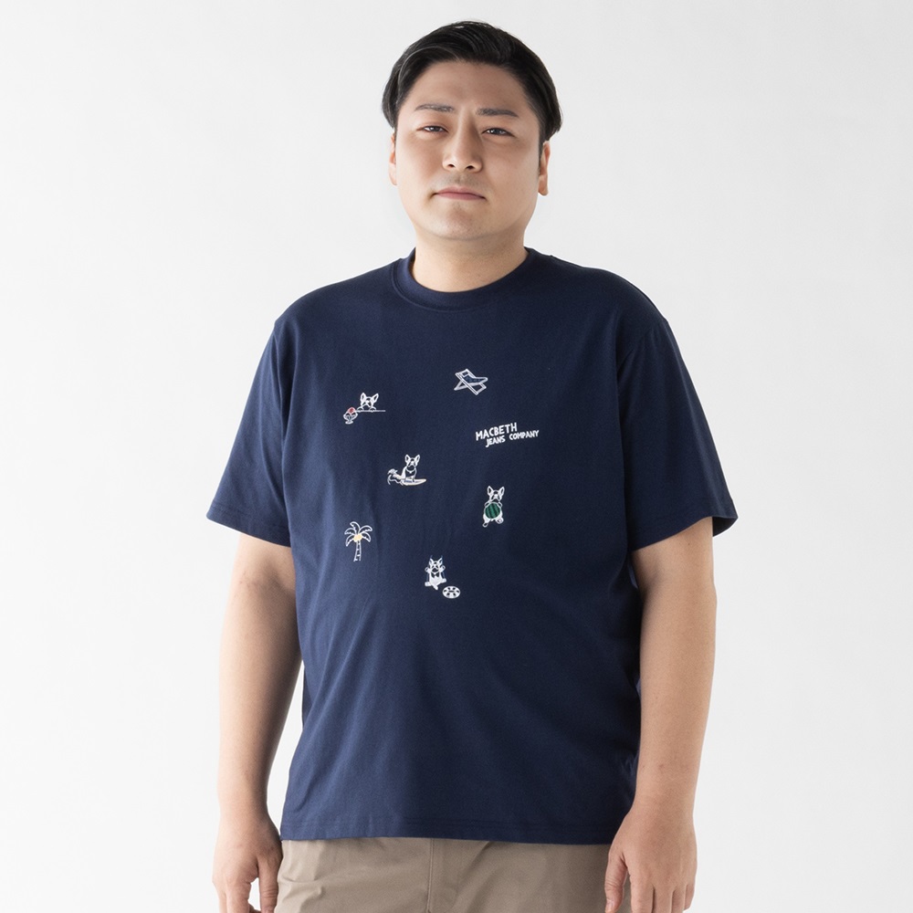 大きいサイズ MACBETH（マクベス）半袖プリントTシャツ メンズ(コイアオ-2L)