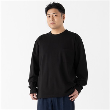 大きいサイズ 長袖ドレスTシャツ メンズ GREATESS(グレイテス)(クロ-４Ｌ)