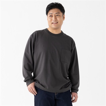 大きいサイズ 長袖ドレスTシャツ メンズ GREATESS(グレイテス)(チヤコ−ルグレ−-２Ｌ)