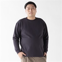 大きいサイズ 長袖 SOLOTEXワッフルTシャツ メンズ GREATESS(グレイテス)(チャコ－ルグレ－-3L)