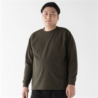 大きいサイズ 長袖 SOLOTEXワッフルTシャツ メンズ GREATESS(グレイテス)(コイミドリ-3L)
