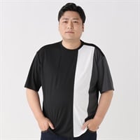 半袖切替Tシャツ メンズ GREATESS(グレイテス)(クロ-3L)