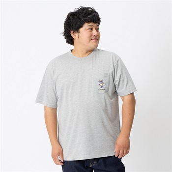 大きいサイズ MACBETH 半袖刺繍付きTシャツ メンズ