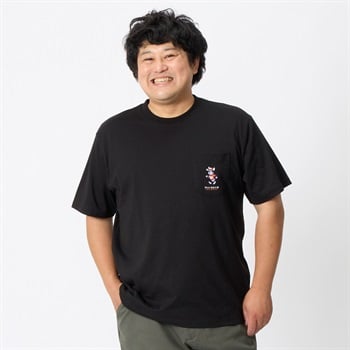 大きいサイズ MACBETH 半袖刺繍付きTシャツ メンズ(クロ-3L)