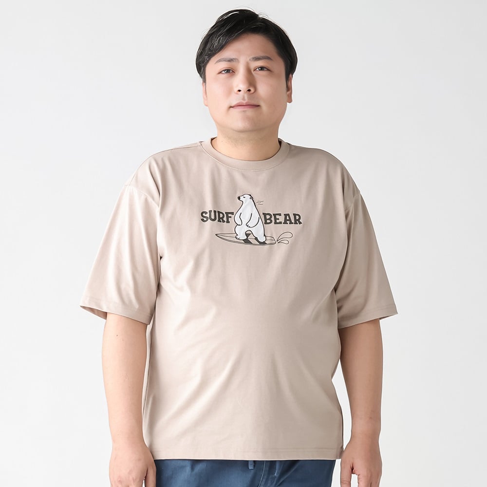大きいサイズ 半袖刺繍プリントTシャツ メンズ GREATESS(グレイテス)(ウスチャ-4L)