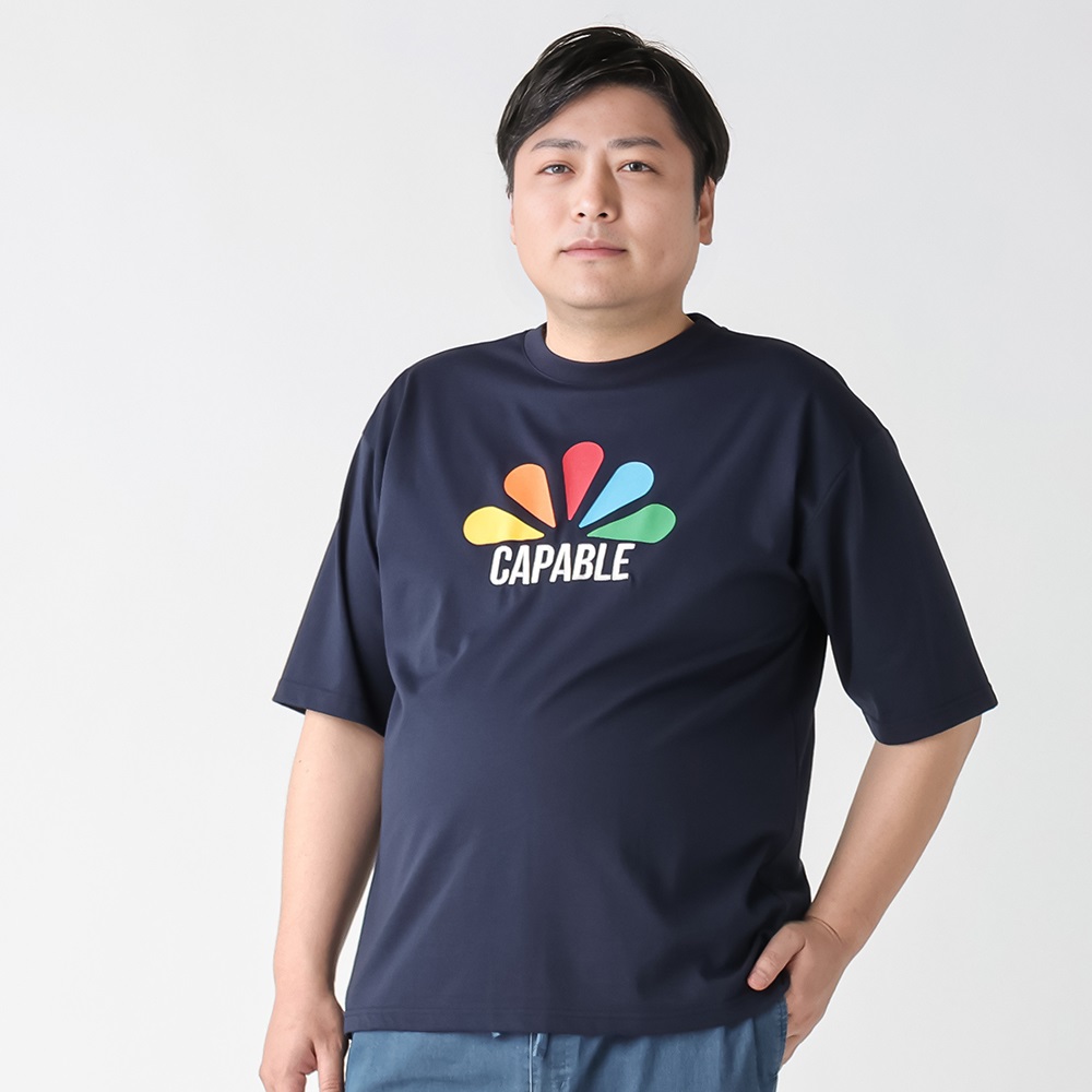 大きいサイズ 半袖刺繍プリントTシャツ メンズ GREATESS(グレイテス)(コイアオ-3L)