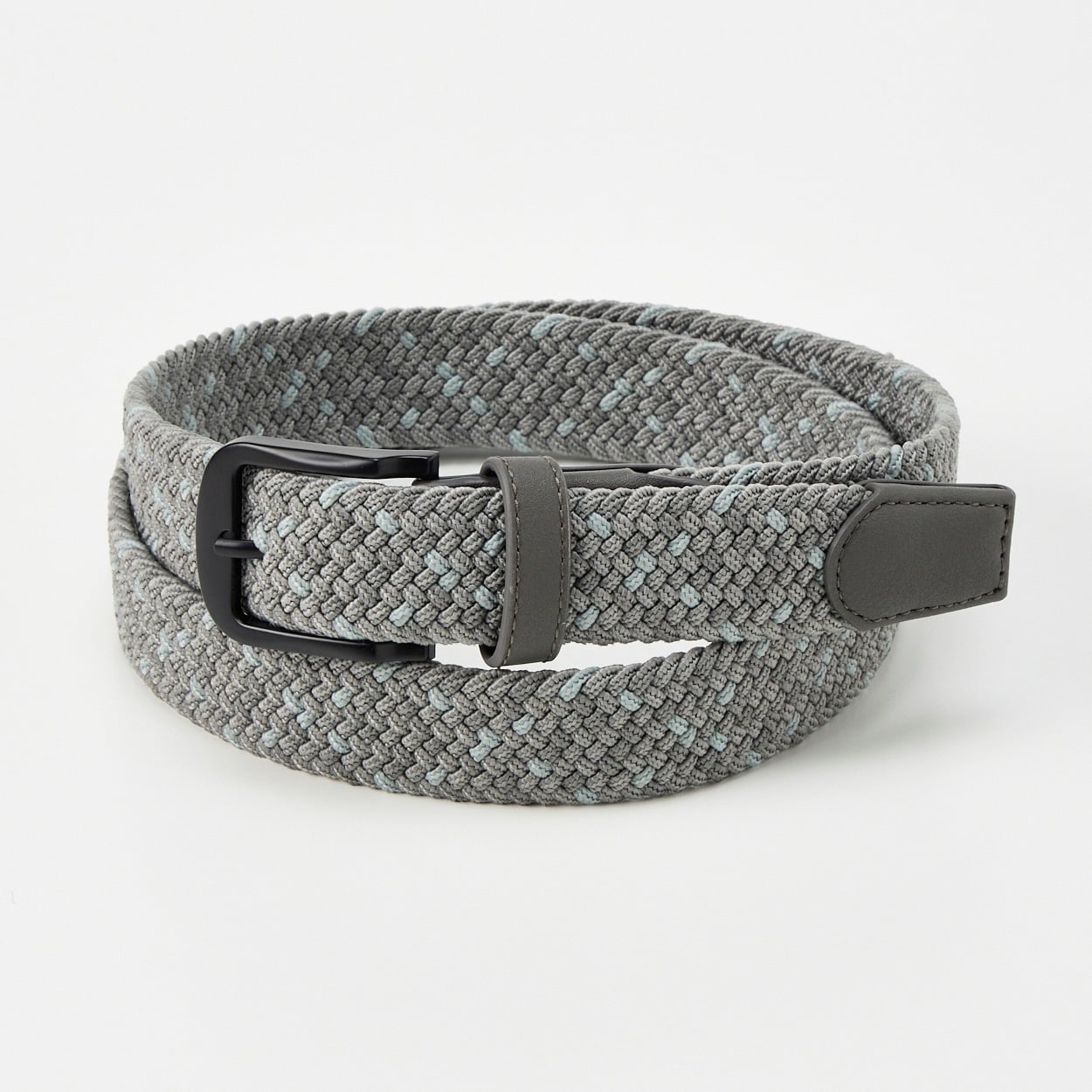 iSHII T&D belt clubman ベルト グレー 大きいサイズ OUTDOOR ゴムメッシュベルト メンズ GREATESS(グレイテス