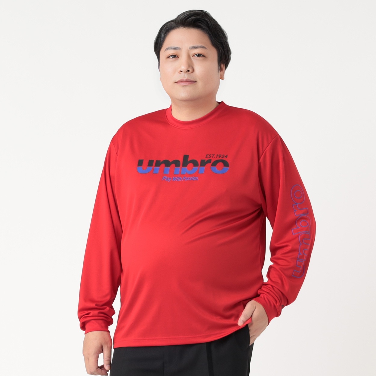 umbro レッド 長袖シャツ Lサイズ 大きいサイズ UMBRO DRY 長袖Tシャツ メンズ | イオンスタイル