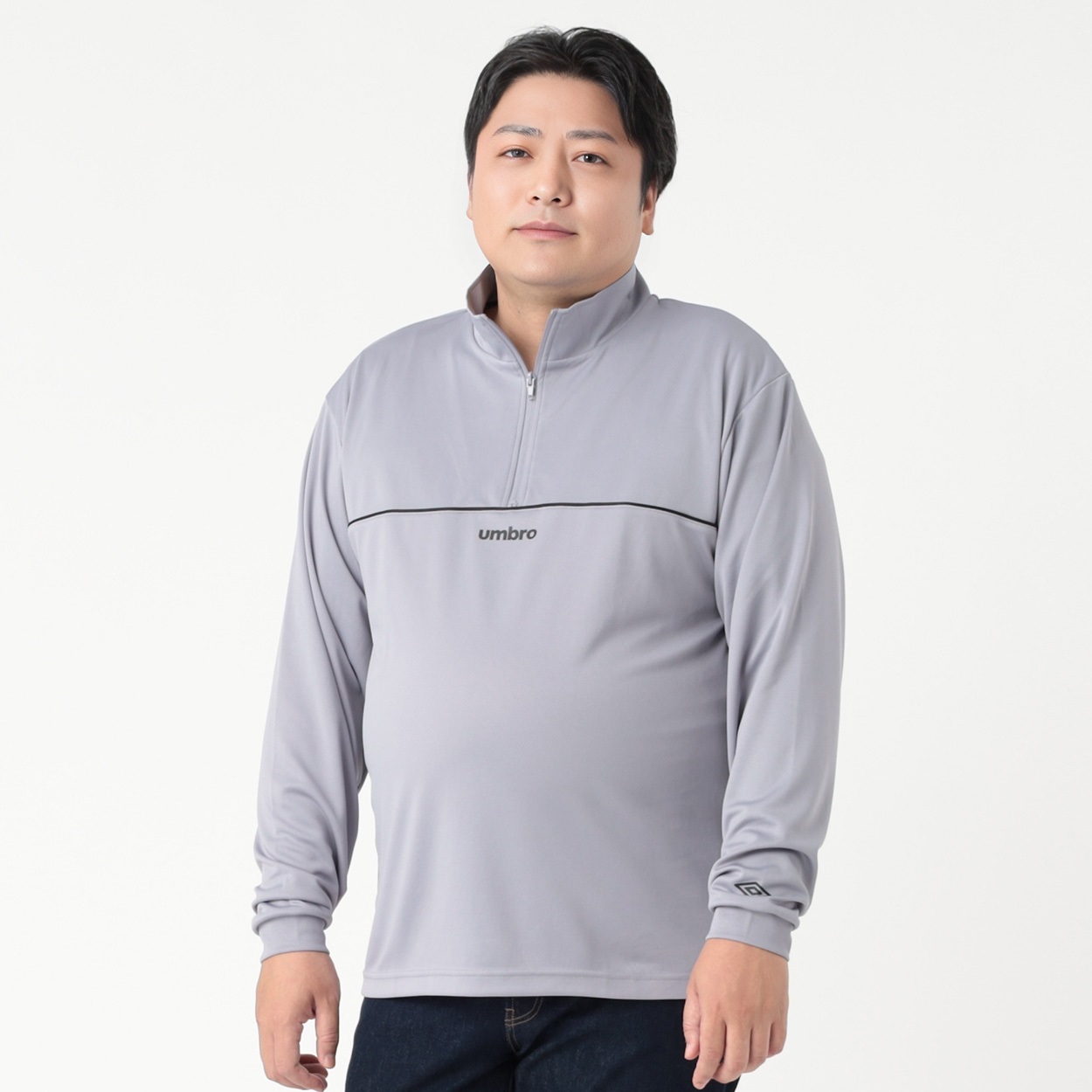 大きいサイズ UMBRO DRY ハーフジップTシャツ メンズ | イオン