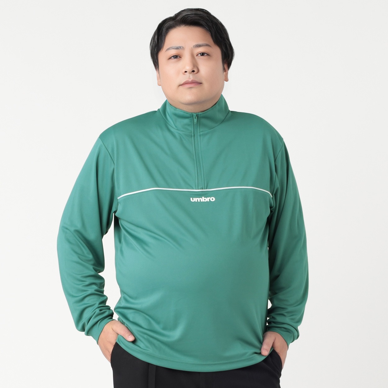 大きいサイズ UMBRO DRY ハーフジップTシャツ メンズ | イオンスタイル