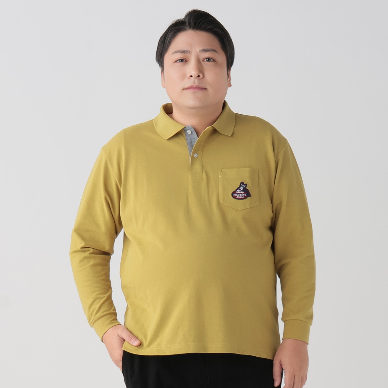 MACBETH(マクベス) 大きいサイズ 鹿の子無地ポロシャツ メンズ