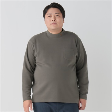 大きいサイズ 起毛モックネックロンT メンズ GREATESS(グレイテス