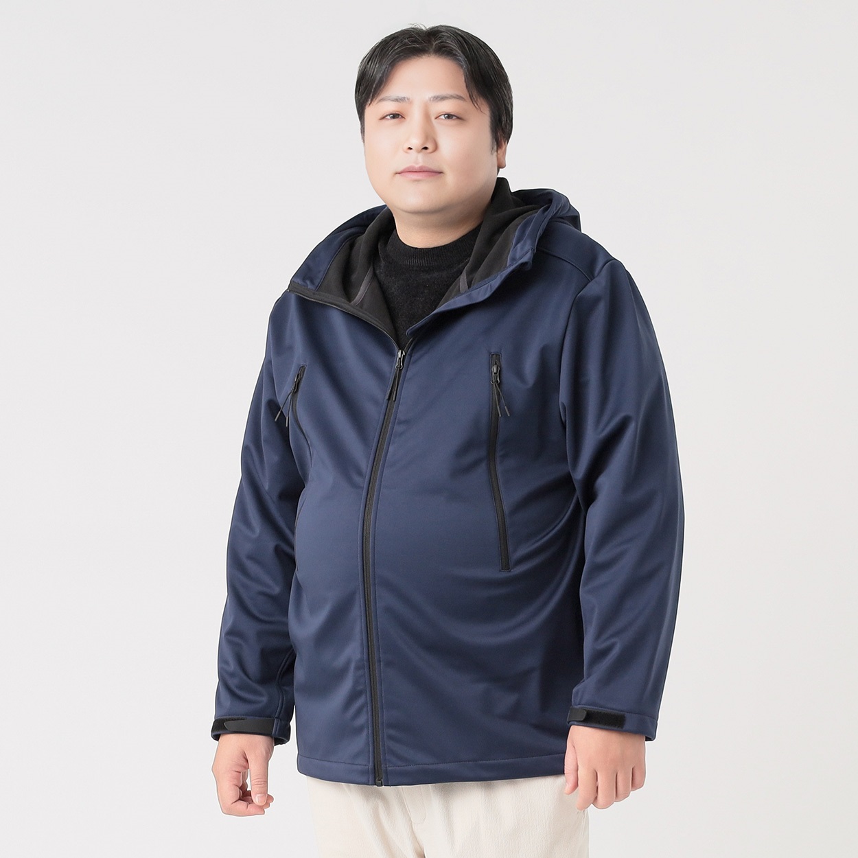 大きいサイズ 防風裏フリースジャケット メンズ GREATESS(グレイテス