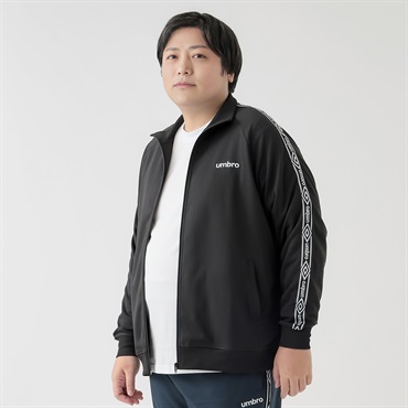 大きいサイズ UMBRO ラインテープジャケット メンズ(クロ-3L)