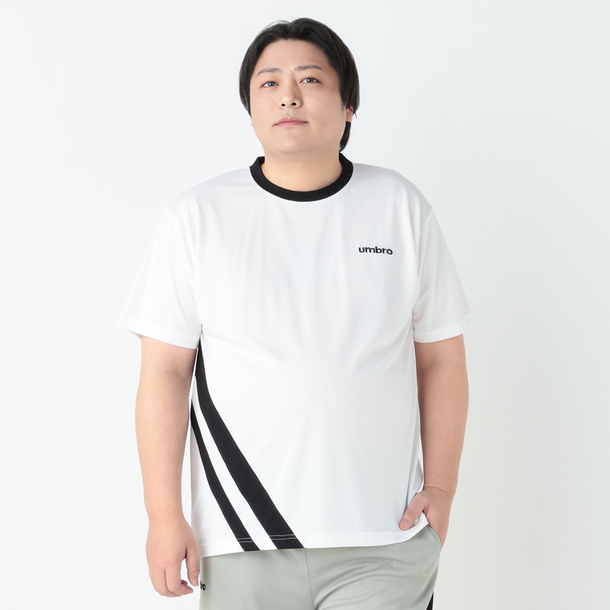 大きいサイズ UMBRO ラインTシャツ メンズ | イオンスタイルオンライン
